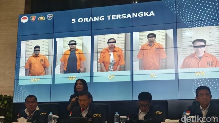 Sindikat Perusahaan Fiktif Penampung Dana Judi Online Dibongkar, 5 Tersangka Ditangkap