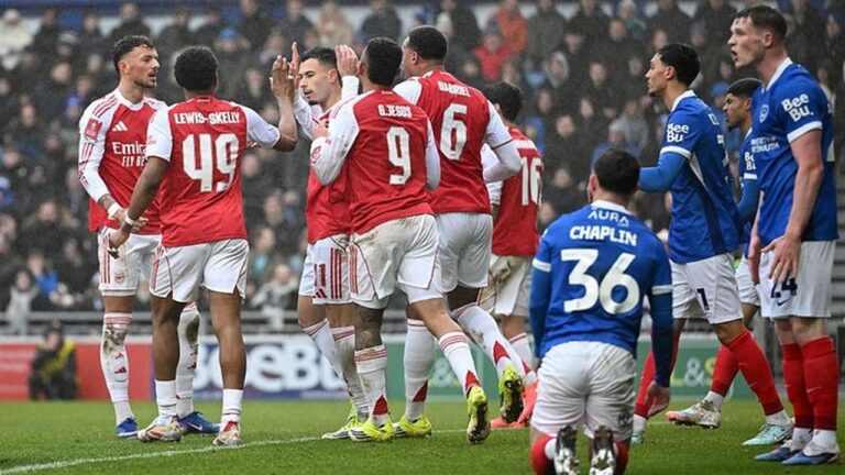 Arsenal Taklukkan Portsmouth 4-1 di Piala FA, Arteta Akui Perlawanan Sengit
